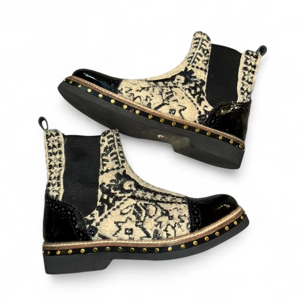 FREE PEOPLE CHELSEA SHERPA STUDDED ATLAS BOOT SIZE EU 37/7